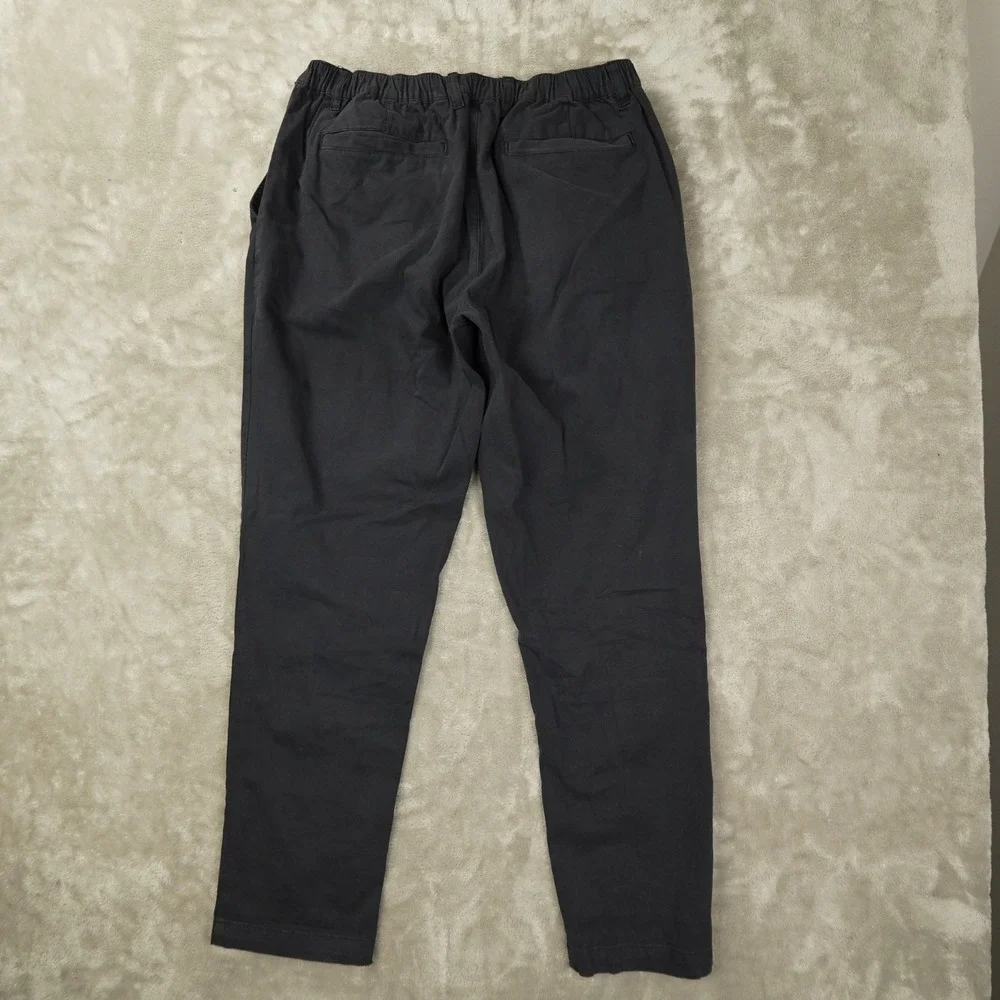Cove USA Chino Pants Mens 36x32 Grey Elastic Waist Tapered Casual Beach Preppy